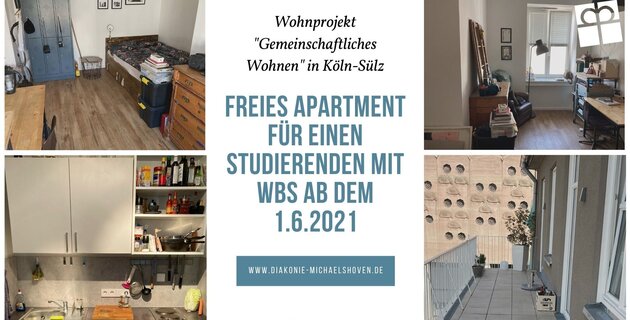 Freies Apartment für Studierenden in Köln Sülz