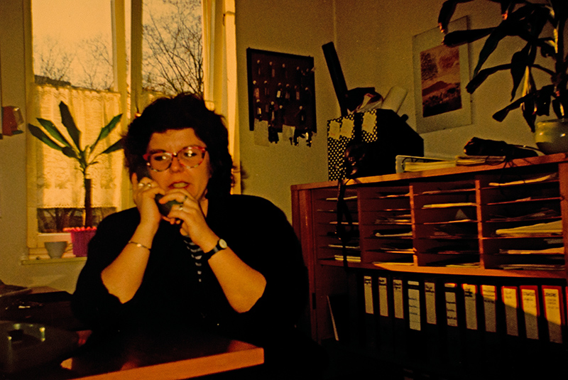 Sylvia Arndt im Elisabeth-Fry-Haus