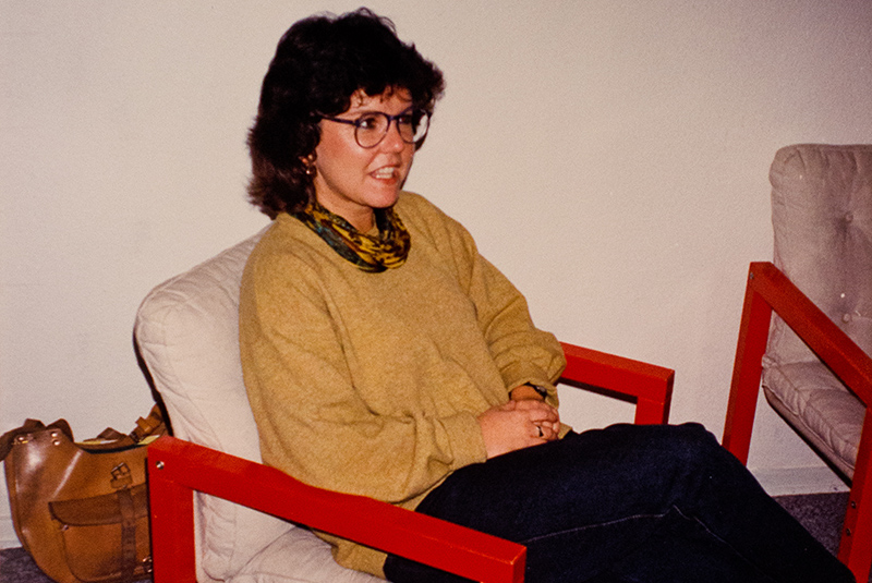 Sylvia Arndt im Elisabeth-Fry-Haus